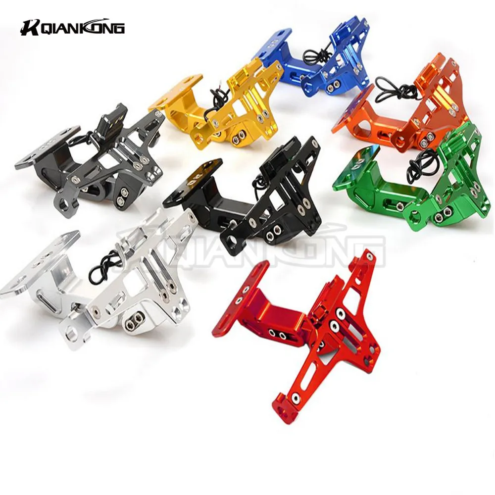 Motorcycle Registration License Plate Bracket Holder with light for plate For Suzuki GSXR 600 750 1000HAYABUSA GSX-S1000 GSX650F
Motorcycle Registration License Plate Bracket Holder with light for plate For Suzuki GSXR 600 750 1000HAYABUSA GSX-S1000 GSX650F