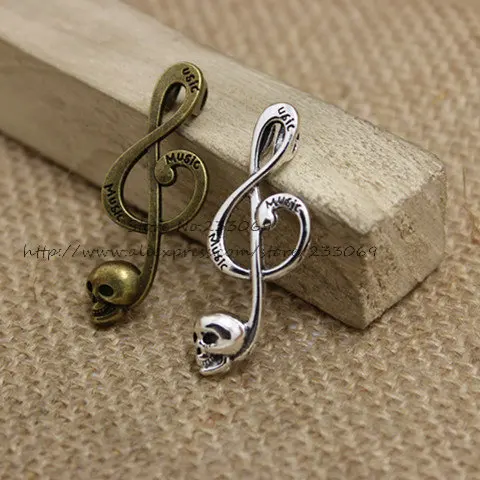 PULCHRITUDE 30pcs Antique Bronze Metal Alloy 17*40mm Lovely Musical Note Skull Jewelry Pendants Charms Findings T0382
PULCHRITUDE 30pcs Antique Bronze Metal Alloy 17*40mm Lovely Musical Note Skull Jewelry Pendants Charms Findings T0382