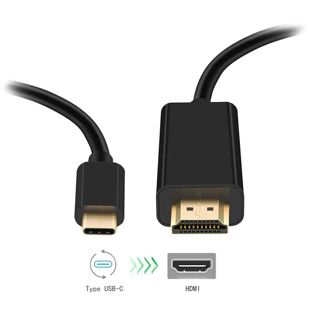 USB Type C to HDMI Cable Adapter Cord Support 4K for New Macbook, Macbook Pro 2016, Dell XPS 13, Samsung Galaxy S8 Plus,S9,Note
USB Type C to HDMI Cable Adapter Cord Support 4K for New Macbook, Macbook Pro 2016, Dell XPS 13, Samsung Galaxy S8 Plus,S9,Note