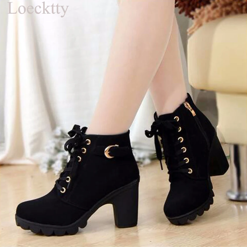 Loecktty 2019 New Autumn Winter Women Boots High Quality Solid Lace-up European Ladies shoes PU Fashion high heels Boots
Loecktty 2019 New Autumn Winter Women Boots High Quality Solid Lace-up European Ladies shoes PU Fashion high heels Boots