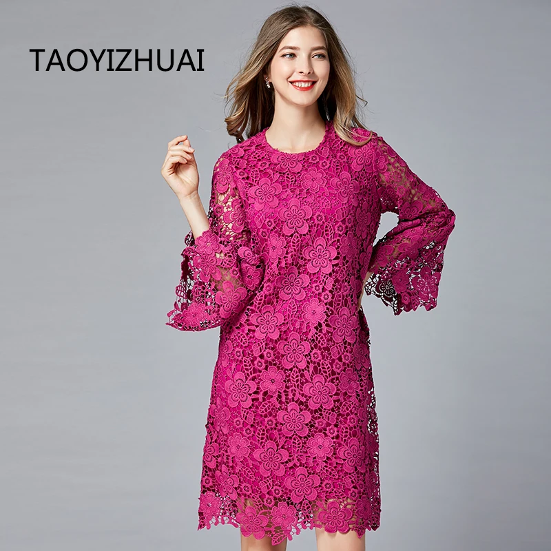 TAOYIZHUAI new spring sexy style large size L rose red dress female models fashion hollow party elegant half sleeve 16276
TAOYIZHUAI new spring sexy style large size L rose red dress female models fashion hollow party elegant half sleeve 16276