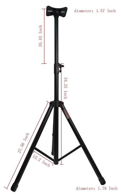 pa audio dj speaker stand mount holder heavy duty tripod for carry pro powered speakers