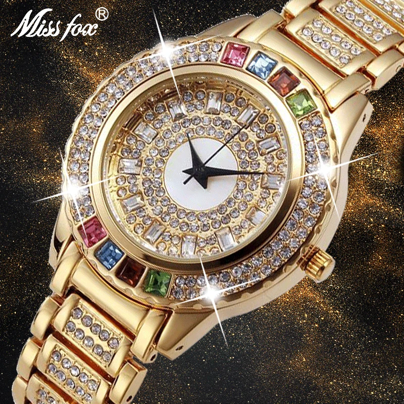 MISSFOX Ladies Gold Party Watches Women Diamond Fashion China Watches Luxury Brand Golden Clock For Ar Female Quartz Wristwatch
MISSFOX Ladies Gold Party Watches Women Diamond Fashion China Watches Luxury Brand Golden Clock For Ar Female Quartz Wristwatch