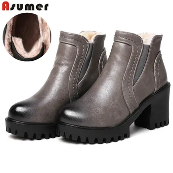 ASUMER fashion women's winter boots round toe casual keep warm snow boots platform shoes Retro ladies ankle boots drop shipping
ASUMER fashion women's winter boots round toe casual keep warm snow boots platform shoes Retro ladies ankle boots drop shipping