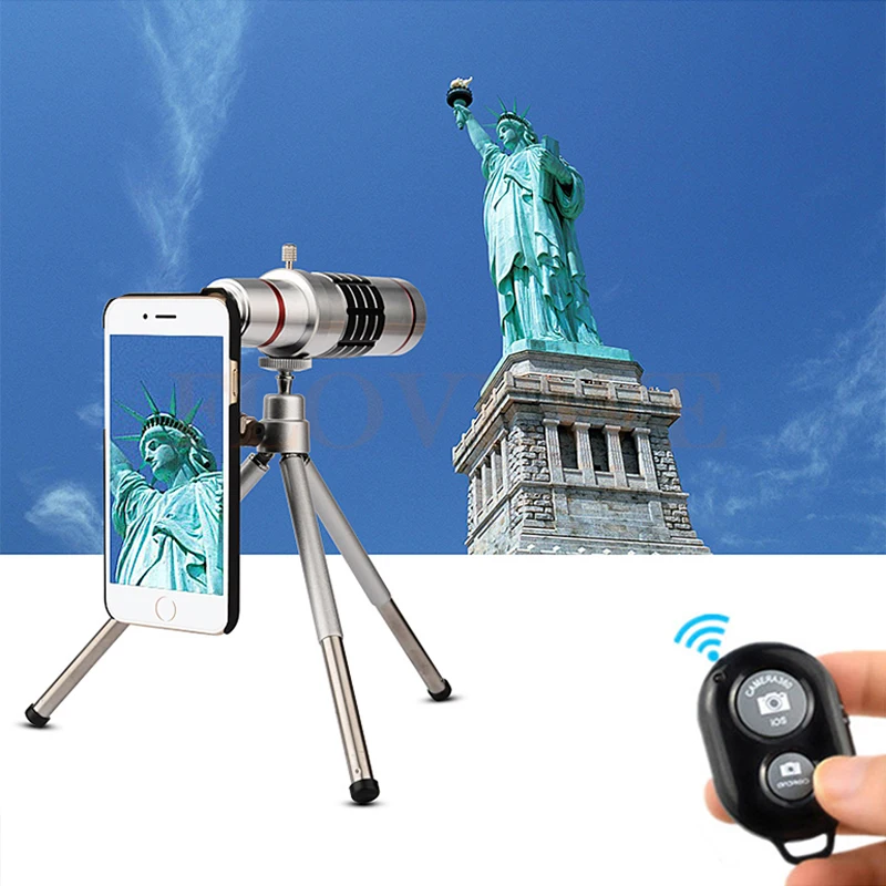 HD 18x Zoom Telescope Telephoto Lens+Case+Tripod+Bluetooth Remote Control Shutter Phone Lenses For iPhone 4 5 5C 5S SE 6 6S 7
HD 18x Zoom Telescope Telephoto Lens+Case+Tripod+Bluetooth Remote Control Shutter Phone Lenses For iPhone 4 5 5C 5S SE 6 6S 7