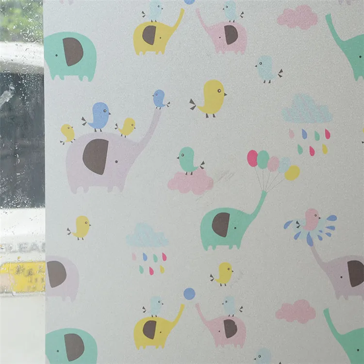 Colorful Cartoon Elephant Static Cling Window Treatment Film For Kid's Room Frosted Children Room Glass Film Stickr 29-90 X300CM
Colorful Cartoon Elephant Static Cling Window Treatment Film For Kid's Room Frosted Children Room Glass Film Stickr 29-90 X300CM