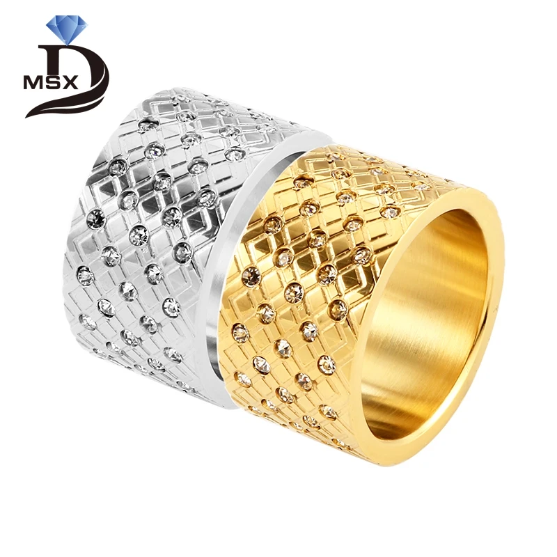 Woman Fashion Gold Plating Stainless Steel Rings CZ Inlaid 6 7 8 9 Size 12mm European Simple Ring Luxury Brand Jewellery Gift
Woman Fashion Gold Plating Stainless Steel Rings CZ Inlaid 6 7 8 9 Size 12mm European Simple Ring Luxury Brand Jewellery Gift