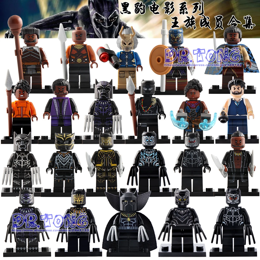 DR.TONG 22PCS/LOT Super Heroes Black Panther Movie Series Figure M'baku W'kabi Building Blocks Bricks Toys for Children BR173
DR.TONG 22PCS/LOT Super Heroes Black Panther Movie Series Figure M'baku W'kabi Building Blocks Bricks Toys for Children BR173