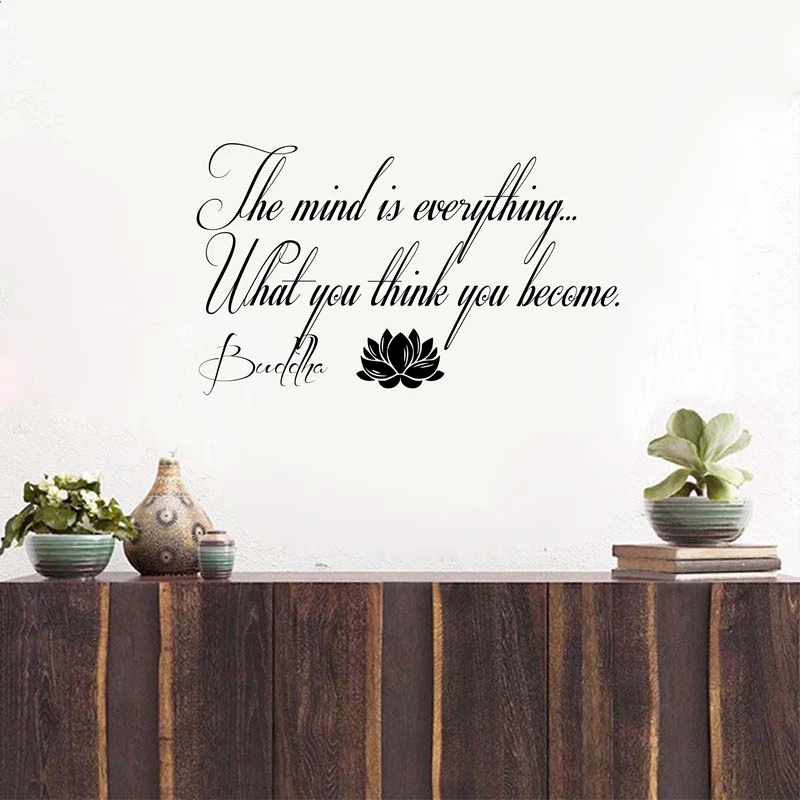Free Shipping Buddha Quote with Lotus Yoga Wall Decal Sticker - The mind is Everything ..
Free Shipping Buddha Quote with Lotus Yoga Wall Decal Sticker - The mind is Everything ..