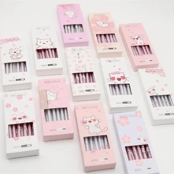 4 pcs Gel Pens Kawai Cat black colored gel-ink pens for writing Cute stationery office school supplies
4 pcs Gel Pens Kawai Cat black colored gel-ink pens for writing Cute stationery office school supplies