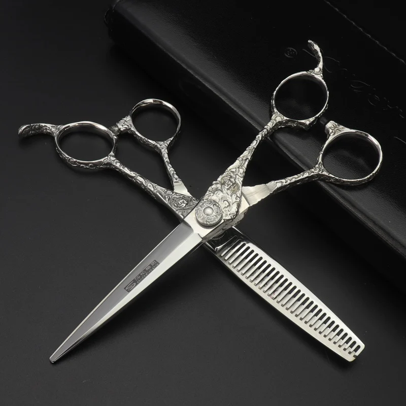 6 inch hair cutting scissors set japanese hairdressing scissors thinning scissors hair salon equipment
6 inch hair cutting scissors set japanese hairdressing scissors thinning scissors hair salon equipment