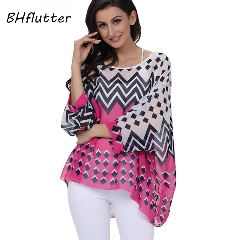 BHflutter New Style 2018 Women Blouses Plus Size Batwing Floral Print Summer Tops Tees Woman Casual Chiffon Blouse Shirt Blusas
BHflutter New Style 2018 Women Blouses Plus Size Batwing Floral Print Summer Tops Tees Woman Casual Chiffon Blouse Shirt Blusas