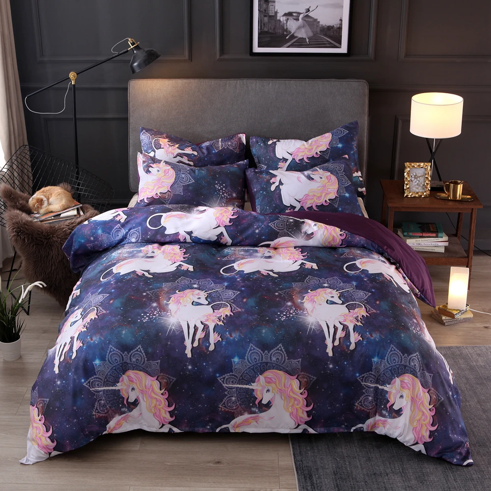 Bohemian Unicorn Bedding Set Cartoon Duvet Cover Bedclothes bedlinen Twin queen king size 3pcs kids Home Textiles
Bohemian Unicorn Bedding Set Cartoon Duvet Cover Bedclothes bedlinen Twin queen king size 3pcs kids Home Textiles