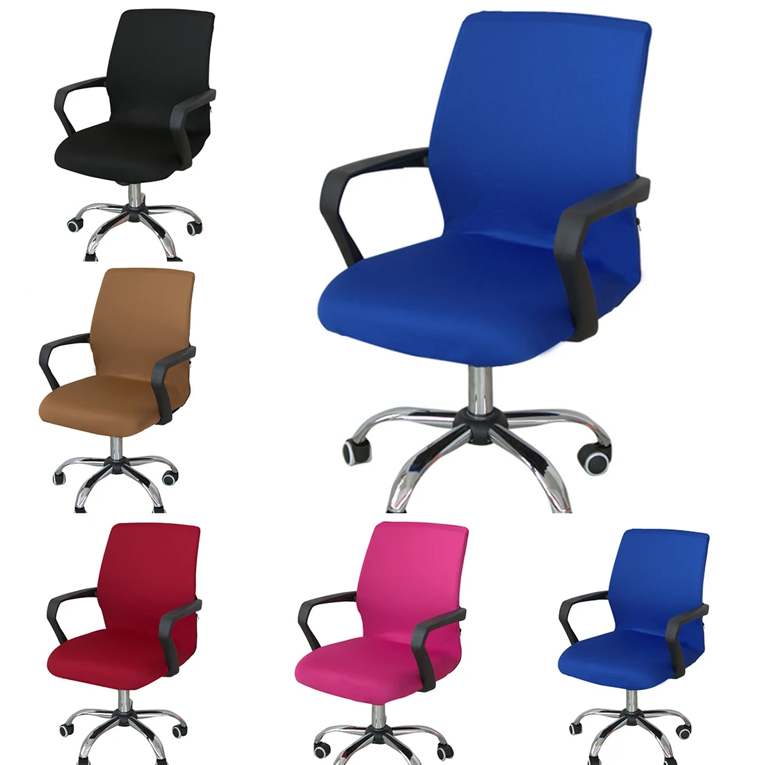 3 Sizes Polyester Office Chair Cover Elastic Computer Dining Chair Cover Washable Removable Rotating Black Red Blue Brown
3 Sizes Polyester Office Chair Cover Elastic Computer Dining Chair Cover Washable Removable Rotating Black Red Blue Brown