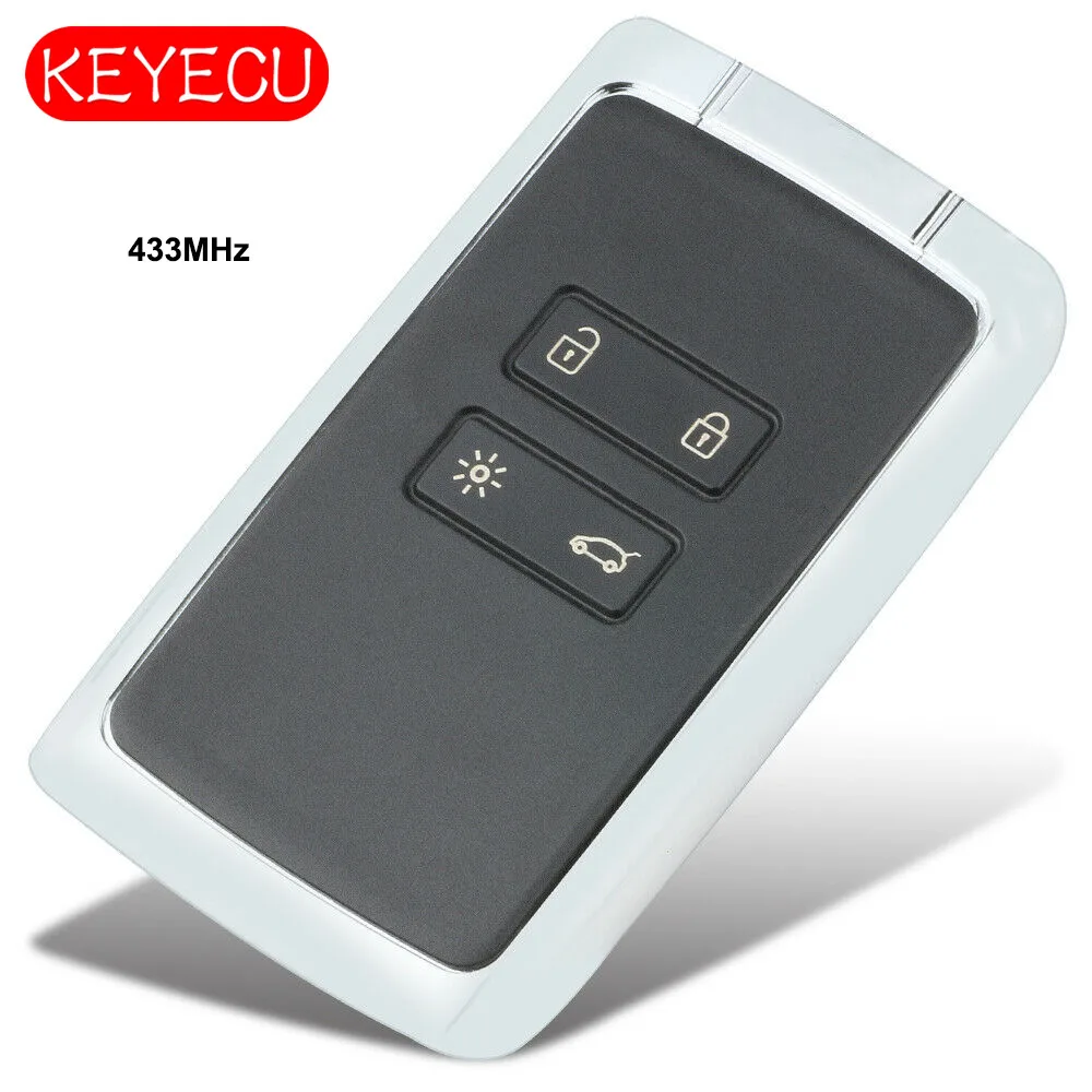 Keyecu Replacement Remote Key Fob 433MHz for Renault Espace 5, Megane 4, Talisman 2016-2019
Keyecu Replacement Remote Key Fob 433MHz for Renault Espace 5, Megane 4, Talisman 2016-2019