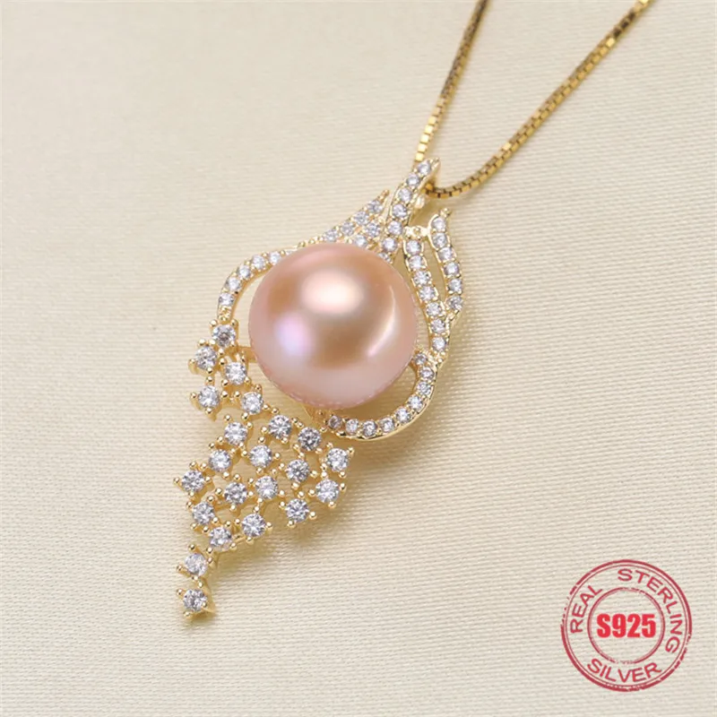 1PCS Genuine S925 Sterling Silver Pearl Pendant Holder Fashion Design Women DIY Pearl Pendant Settings Silver & Gold Color
1PCS Genuine S925 Sterling Silver Pearl Pendant Holder Fashion Design Women DIY Pearl Pendant Settings Silver & Gold Color