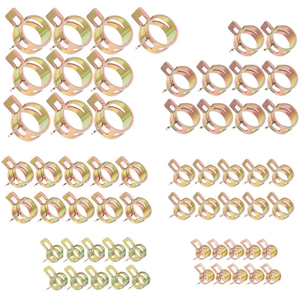 60Pcs 6/9/10/12/14/15mm Assortment Set Hose Clamps Fuel Hose Line Water Pipe Clamp Hoops Air Tube Fastener Spring Clips
60Pcs 6/9/10/12/14/15mm Assortment Set Hose Clamps Fuel Hose Line Water Pipe Clamp Hoops Air Tube Fastener Spring Clips