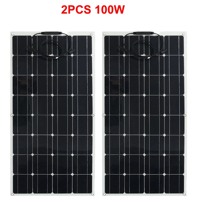 Фото Солнечная панель 100 Вт мощность 12 в солнечная батарея система зарядное
