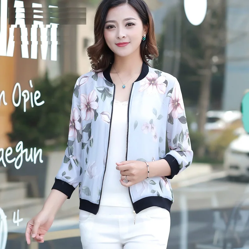 

Wholesale Elegant Fashion Women Outwear Coats Real Silk Women Jackets Three Quarter Sleeve Coats Large Size Z079T01