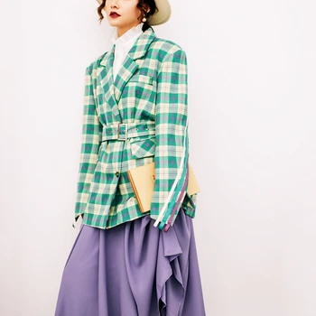 Korea Blazer Women Vadim Blazer Mujer High Quality Women Spring Autumn Long Sleeve Plaid Print Coat Fashion Ladies Clothes SL238
Korea Blazer Women Vadim Blazer Mujer High Quality Women Spring Autumn Long Sleeve Plaid Print Coat Fashion Ladies Clothes SL238