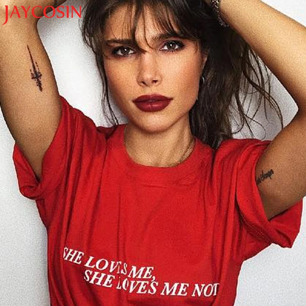 JAYCOSIN 2017 New Fashion Women Summer Letter Print Short Sleeve shirt Top Blouse Dropshipping L517 Free Shiping
JAYCOSIN 2017 New Fashion Women Summer Letter Print Short Sleeve shirt Top Blouse Dropshipping L517 Free Shiping