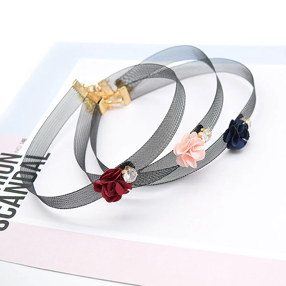 Korean Style Gothic Accessories Bijoux Black Grid Crystal Lace Choker Collarbone DIY Flower Necklace For Women Kolye
Korean Style Gothic Accessories Bijoux Black Grid Crystal Lace Choker Collarbone DIY Flower Necklace For Women Kolye