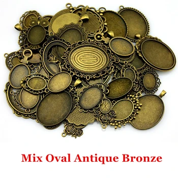 100Gram Mix Designs Antique Silver Color & Antique Bronze Cameo Cabochon Base Setting Jewelry Accessories Jewelry Findings
100Gram Mix Designs Antique Silver Color & Antique Bronze Cameo Cabochon Base Setting Jewelry Accessories Jewelry Findings