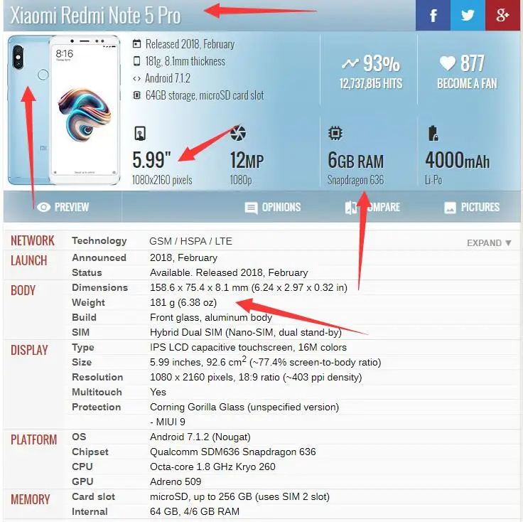 Xiaomi Redmi Note 5 Pro