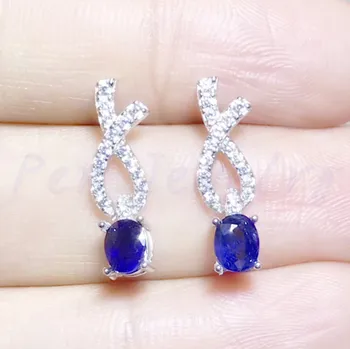 Sapphire drop earring Free shipping Natural real blue sapphire 925 sterling silver 0.6ct*2pcs gemstone Fine jewelry #J8101501
Sapphire drop earring Free shipping Natural real blue sapphire 925 sterling silver 0.6ct*2pcs gemstone Fine jewelry #J8101501
