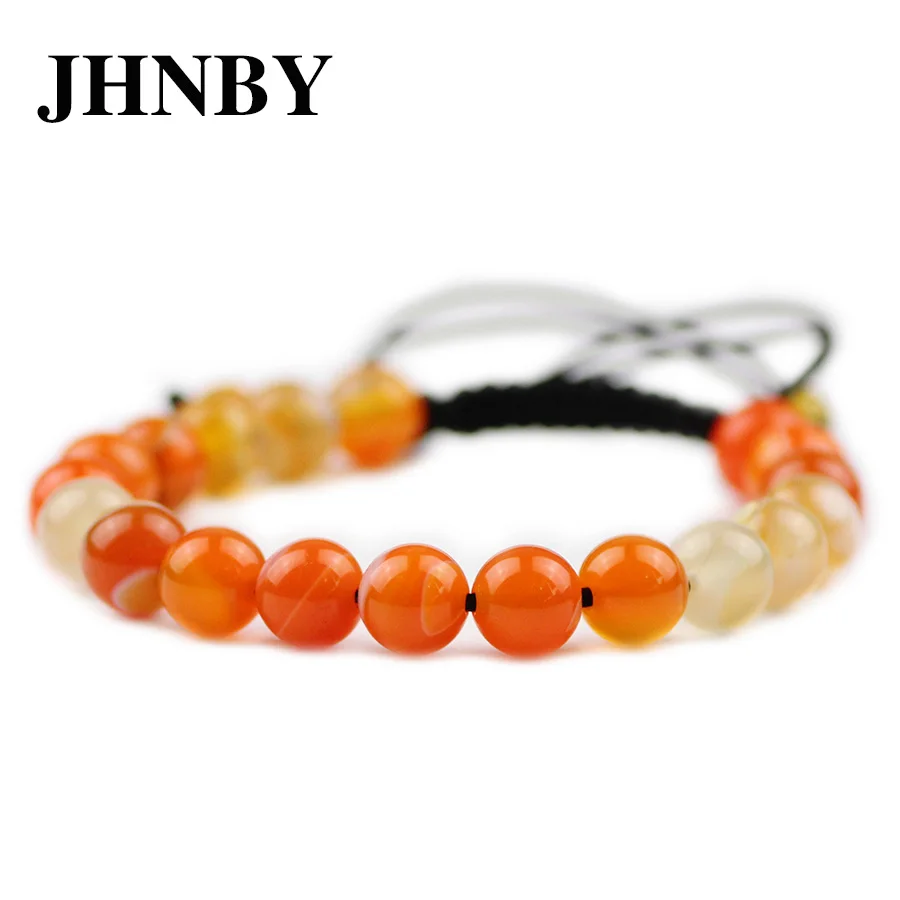 JHNBY Orange stripe Carnelian Beads Men Bracelet 6/8/10/12MM Natural Stone Bangle Lucky Braided/Elastic Rope Women Jewelry Gift
JHNBY Orange stripe Carnelian Beads Men Bracelet 6/8/10/12MM Natural Stone Bangle Lucky Braided/Elastic Rope Women Jewelry Gift