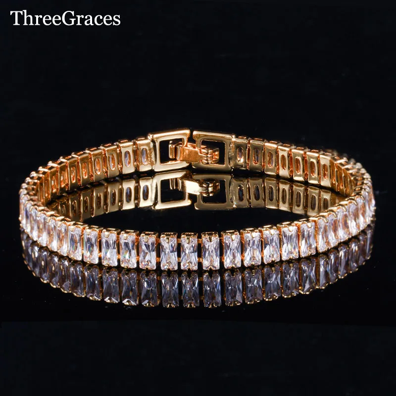 ThreeGraces 2 Color Women Fashion Tennnis Friendship Bracelets Shiny Yellow Gold Color Rectangle Cubic Zirconia Jewelry BR092
ThreeGraces 2 Color Women Fashion Tennnis Friendship Bracelets Shiny Yellow Gold Color Rectangle Cubic Zirconia Jewelry BR092