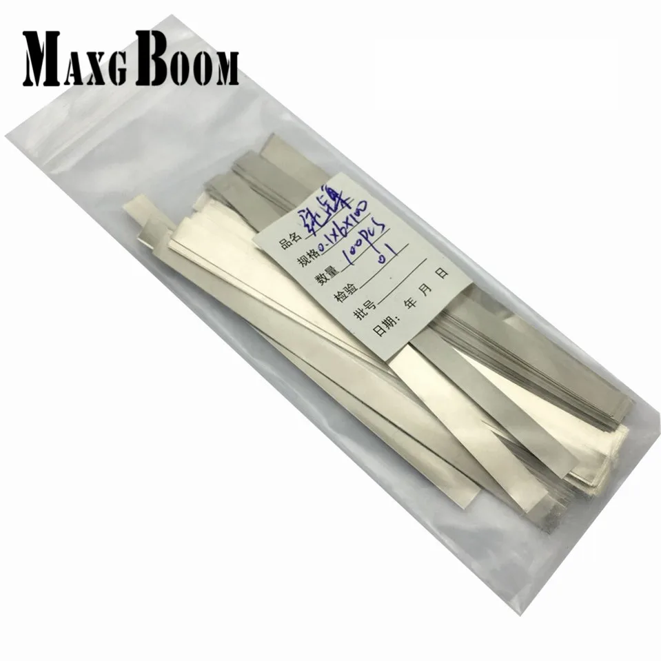0.1mm x 6mm x 100mm 100pcs Pure Nickel Plate Strap Strip Sheets 99.96% for battery spot welding machine Welder Equipment
0.1mm x 6mm x 100mm 100pcs Pure Nickel Plate Strap Strip Sheets 99.96% for battery spot welding machine Welder Equipment