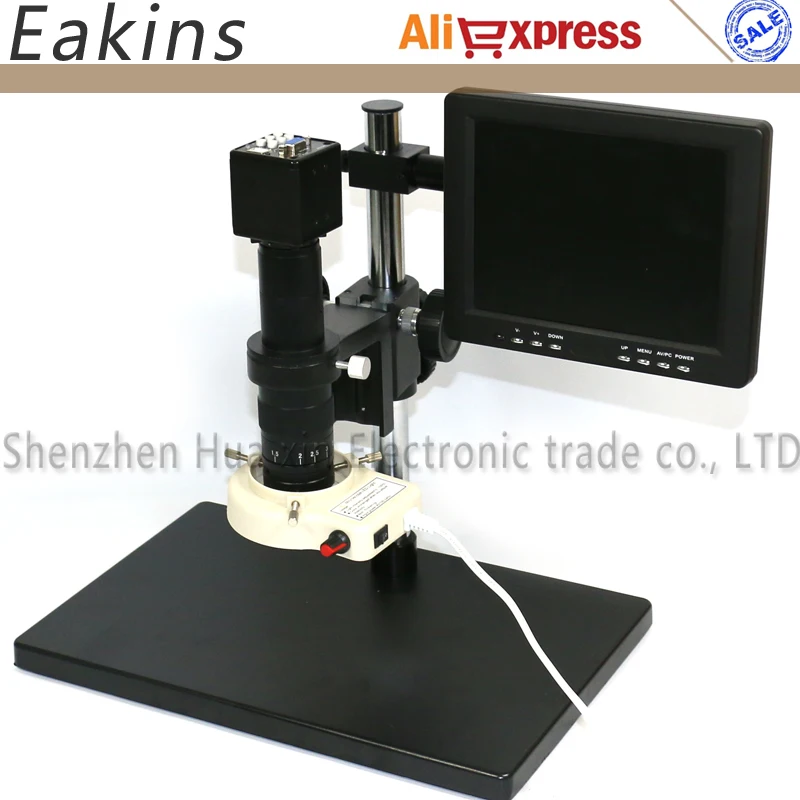 2.0MP USB VGA Video microscope Camera+180X C-Mount Lens+56 LED Ring Light+Big Stand Holder+8" LCD display For IC phone pcb
2.0MP USB VGA Video microscope Camera+180X C-Mount Lens+56 LED Ring Light+Big Stand Holder+8" LCD display For IC phone pcb