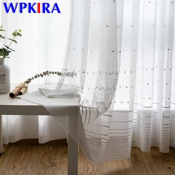 Modern Simplicity Dot Embroidered White Curtain For Living room Bedroom Sheer Curtains For Kitchen Window Balcony Tulle M092D3
Modern Simplicity Dot Embroidered White Curtain For Living room Bedroom Sheer Curtains For Kitchen Window Balcony Tulle M092D3