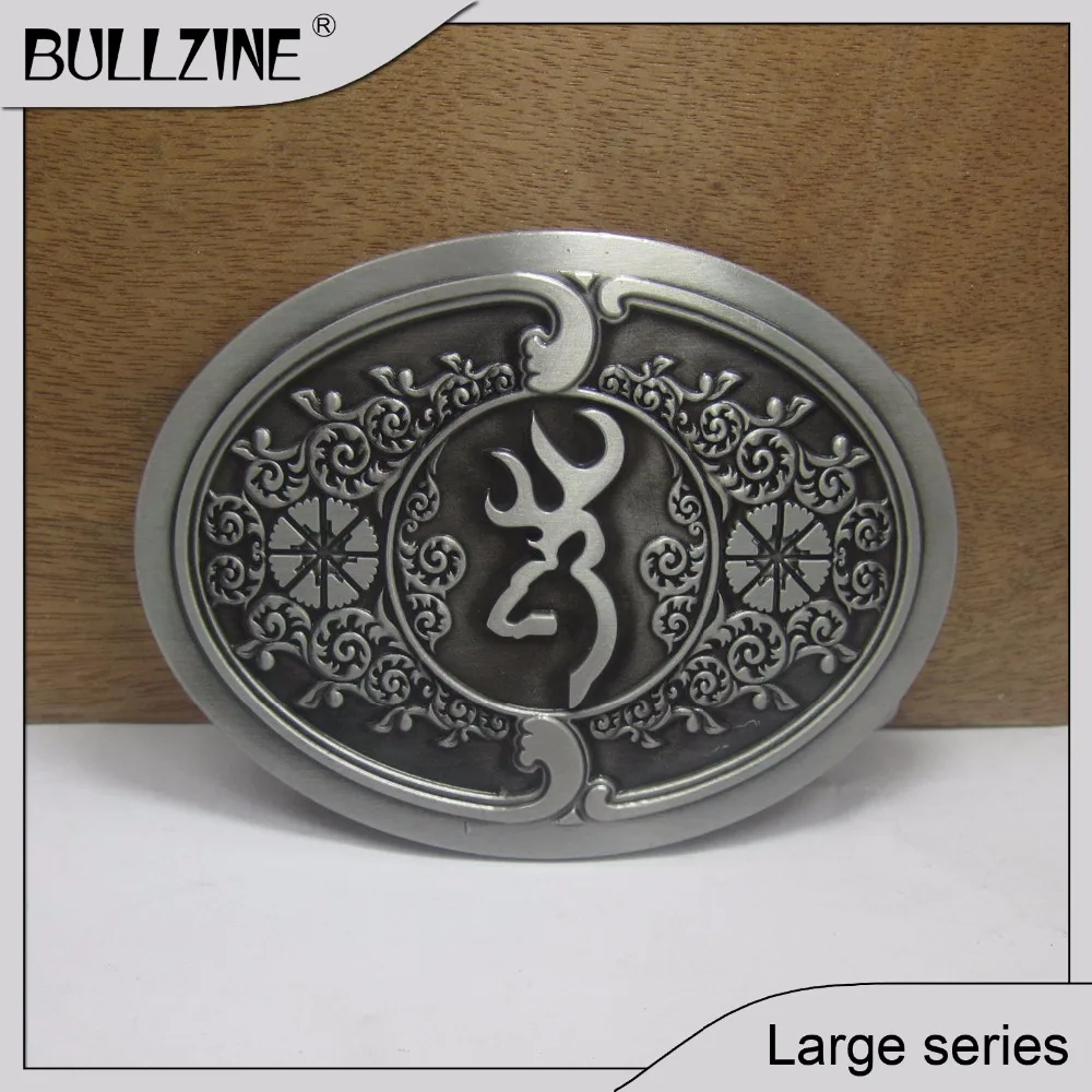 Bullzine hot sale browning cowboy belt buckle with pewter finish FP-02614-1 suitable for 4cm width belt drop shipping
Bullzine hot sale browning cowboy belt buckle with pewter finish FP-02614-1 suitable for 4cm width belt drop shipping