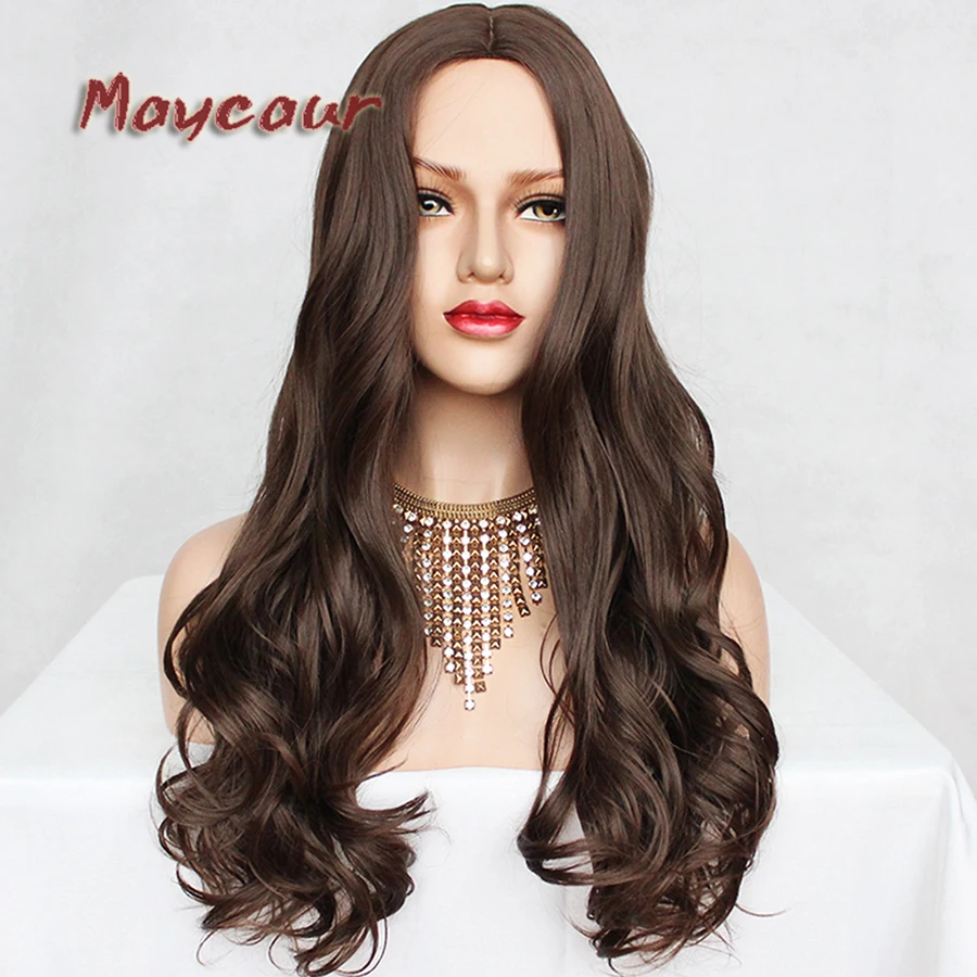 Maycaur Glueless #8 Brown Color Long Wavy Wig 6 Inch Deep Hairline Synthetic Hair Wigs for Women Heat Resistant Fiber Hair Wigs
Maycaur Glueless #8 Brown Color Long Wavy Wig 6 Inch Deep Hairline Synthetic Hair Wigs for Women Heat Resistant Fiber Hair Wigs