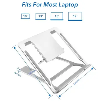 6 Angle Adjustable Laptop Stand Ventilated Portable Ergonomic Notebook Riser Anti-Slip Aluminum Alloy Mount for Desktop MacBook
6 Angle Adjustable Laptop Stand Ventilated Portable Ergonomic Notebook Riser Anti-Slip Aluminum Alloy Mount for Desktop MacBook