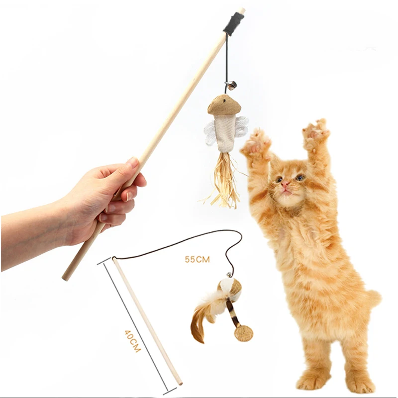 Interesting Pet Cat Catcher Teaser Stick Products Wood Cat Toys for Cats Interactive katten Speelgoed Kedi Malzemeleri Supplies
Interesting Pet Cat Catcher Teaser Stick Products Wood Cat Toys for Cats Interactive katten Speelgoed Kedi Malzemeleri Supplies