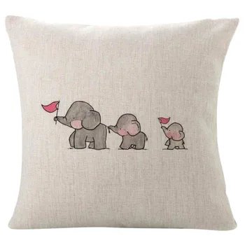 Three Baby Elephants Home Cushion Covers Cotton Linen Pillow Cover Sofa Bed Nordic Decorative Pillow Case almofadas 45x45CM #10
Three Baby Elephants Home Cushion Covers Cotton Linen Pillow Cover Sofa Bed Nordic Decorative Pillow Case almofadas 45x45CM #10