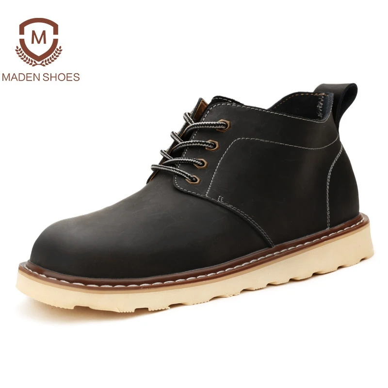 Фото Maden/бренд 2018 года сезон весна-зима рабочие ботинки из натуральной кожи мужские