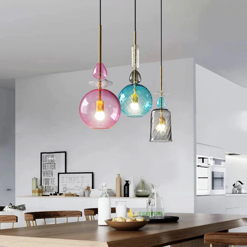Designer Individual Colored Candy Led Pendant Lights Nordic Modern Restaurant Bar Cafe Led Glass Pendant Lamp Lighting Luminaire
Designer Individual Colored Candy Led Pendant Lights Nordic Modern Restaurant Bar Cafe Led Glass Pendant Lamp Lighting Luminaire