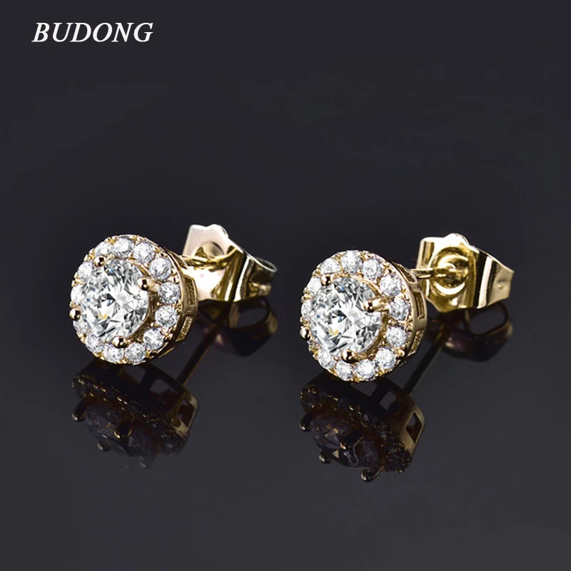 BUDONG Fashion Jewelry 4 colors Silver/Gold Color Stud Earrings Jewelry Round Crystals Wedding Earring for Woman XUE308
BUDONG Fashion Jewelry 4 colors Silver/Gold Color Stud Earrings Jewelry Round Crystals Wedding Earring for Woman XUE308