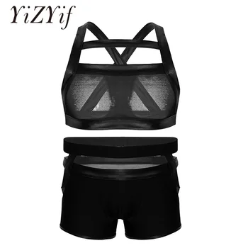 YiZYiF Sexy Mens Underwear Imitation Leather Mesh Shoulder Braces Belt Suspenders Harness Belt Body Strap Harness Lingerie Set 
YiZYiF Sexy Mens Underwear Imitation Leather Mesh Shoulder Braces Belt Suspenders Harness Belt Body Strap Harness Lingerie Set