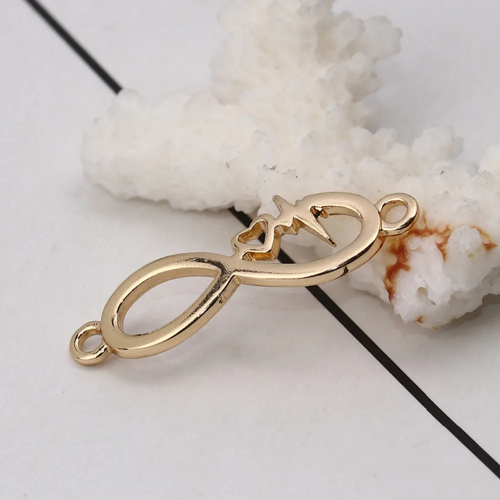 DoreenBeads Zinc Based Alloy Connectors Infinity Symbol Gold Silver Color Heartbeat 33mm(1 2/8") x 11mm( 3/8"), 10 PCs
DoreenBeads Zinc Based Alloy Connectors Infinity Symbol Gold Silver Color Heartbeat 33mm(1 2/8") x 11mm( 3/8"), 10 PCs