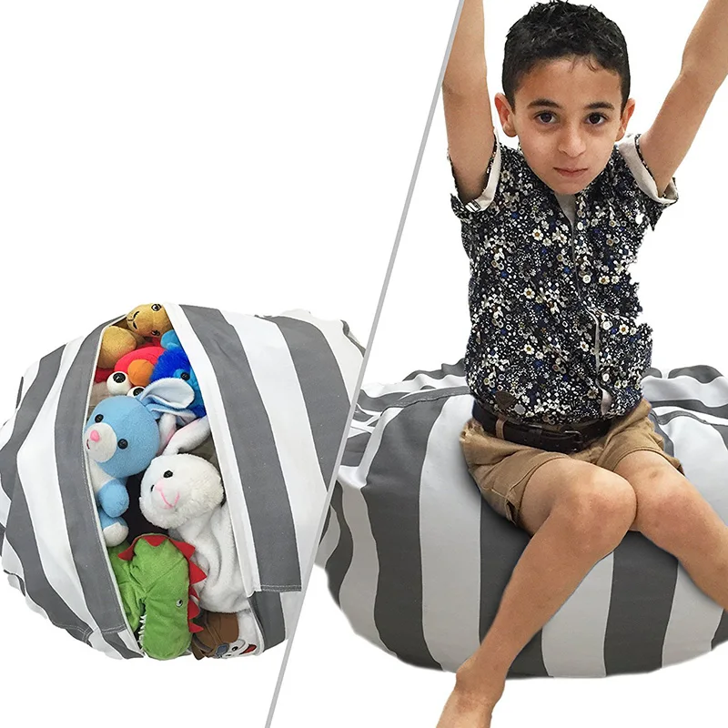 Travel Bag Creative Storage Stuffed New Fashion Animal Storage Bean Bag Modern Chair Portable Kid Clothes Toy Storage Bag FB0085 (4)