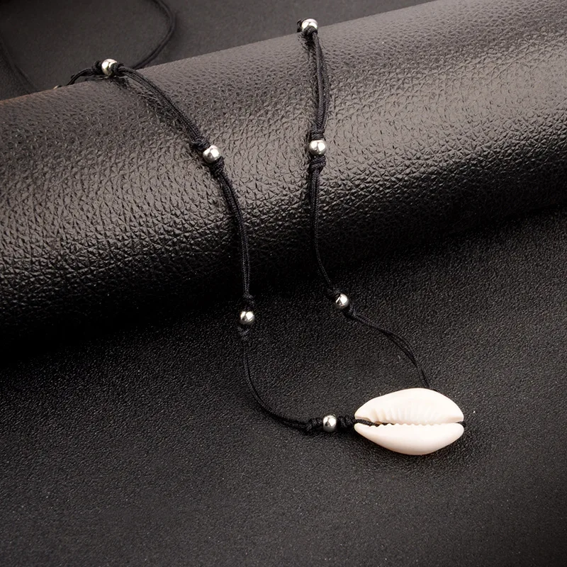 Bohemian Black Rope Chain Shell Choker Necklace for Women Simple Small Beads Handmade Necklaces Party Boho Jewelry Collars
Bohemian Black Rope Chain Shell Choker Necklace for Women Simple Small Beads Handmade Necklaces Party Boho Jewelry Collars