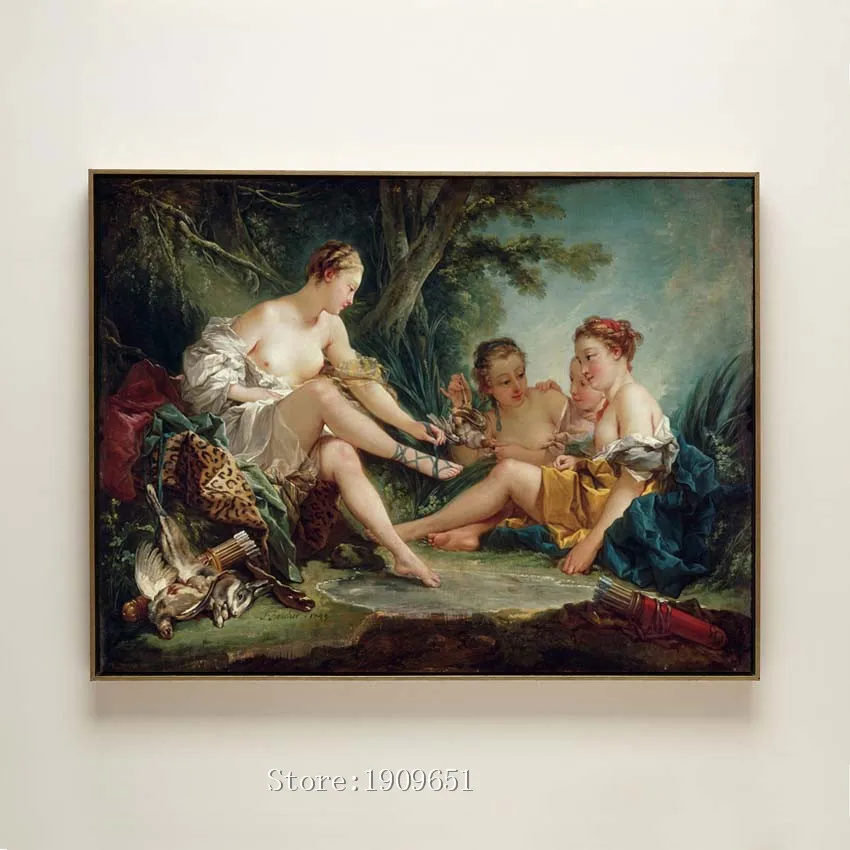 

classical religious figures nude girl tree scenery canvas printings oil painting printed on cotton no frame wall art decoration