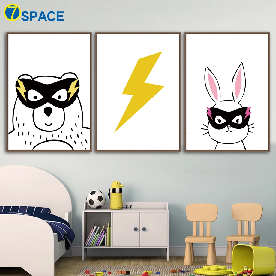 Super Hero Bear Rabbit Wall Art Canvas Painting Nordic Posters And Prints Nursery Prints Wall Pictures For Baby Kids Room Decor
Super Hero Bear Rabbit Wall Art Canvas Painting Nordic Posters And Prints Nursery Prints Wall Pictures For Baby Kids Room Decor