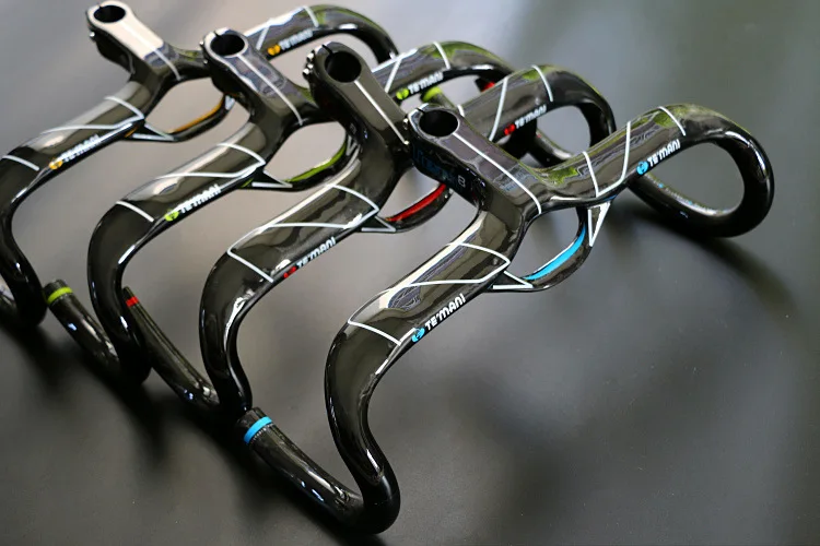 TEMANI Carbon Fiber Bike Road Handlebar+Stem 28.6mm Integrated Handlebar Road Bent Bike Ultralight 400/420/440mm With Code Stand
TEMANI Carbon Fiber Bike Road Handlebar+Stem 28.6mm Integrated Handlebar Road Bent Bike Ultralight 400/420/440mm With Code Stand