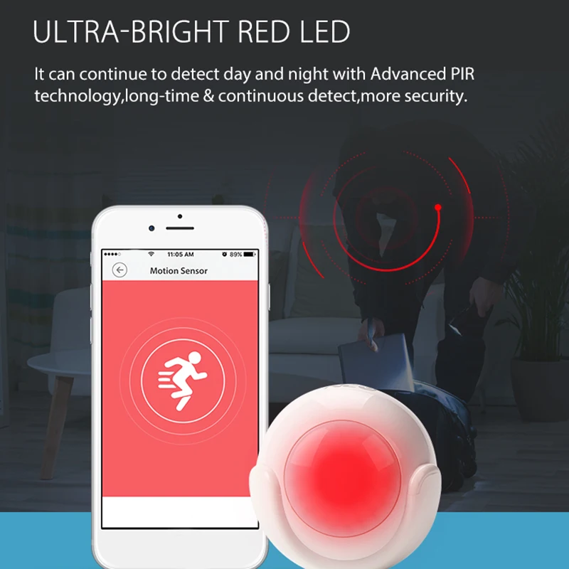 WiFi PIR Intelligent Motion Sensor No Hubs Required Simple Plug Play Smart Home Automation Sensor SL@88
WiFi PIR Intelligent Motion Sensor No Hubs Required Simple Plug Play Smart Home Automation Sensor SL@88